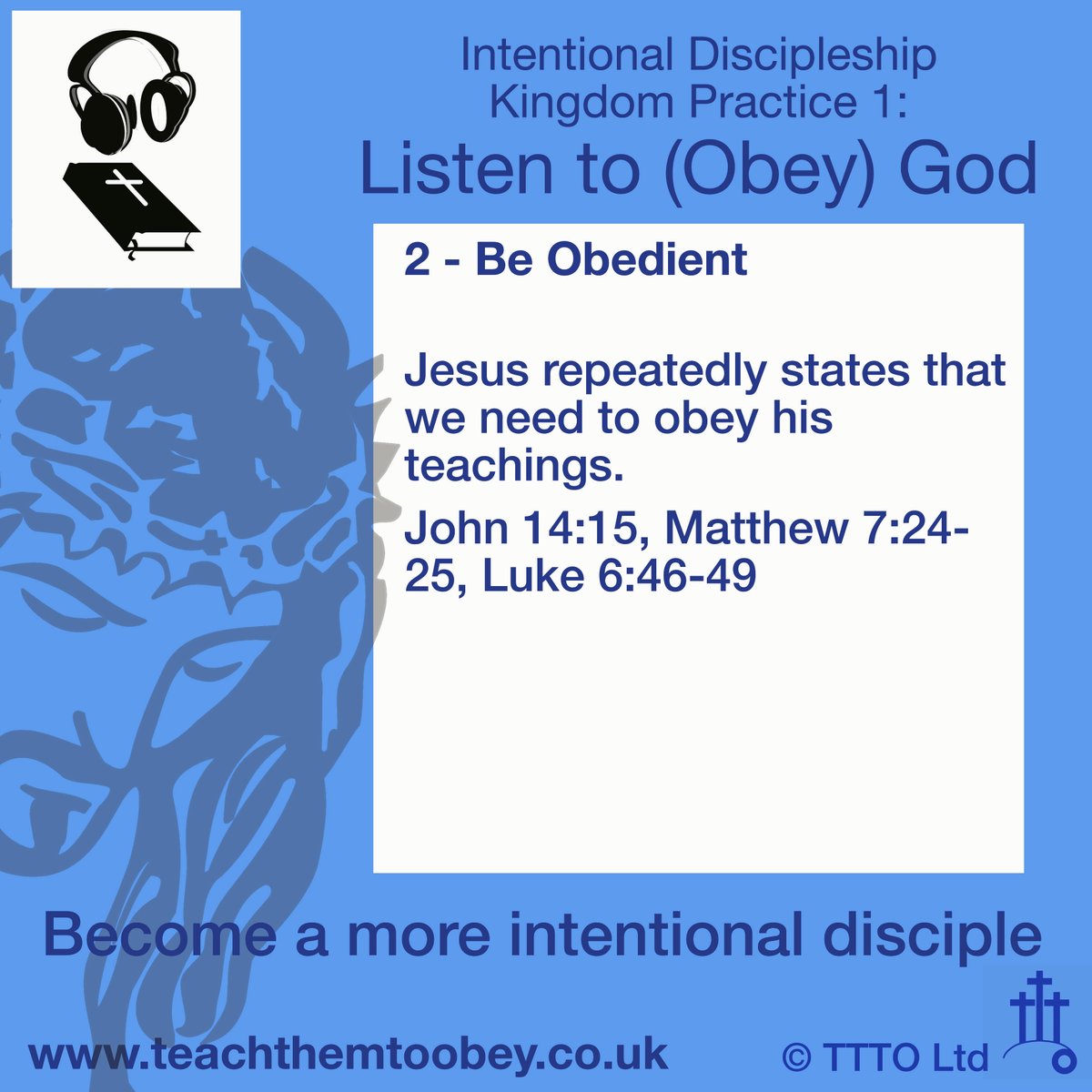 teachthemtoobey's tweet photo. Are we being obedient?
#commandsofjesus #intentionaldiscipleship #teachthemtoobey #christiandiscipleship #christianleadership #christianfamily #jesus #jesusislord #christian #JesusChrist #JesusIsKing #JesusSaves #JesusHeals #JesusIsLord #JesusCalling https://t.co/jKkBl9BAdb