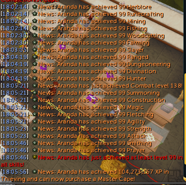 ArandaGames's tweet photo. 650 days played on my main, I think I'm forever saying bye to mainscape... Here are some of my accomplishments over the years (+ 1400~ completed elites). I've now came back to RS as an ironman after a 11 month break and decided I am sticking to it..(Same RSN)...Bye mainscape✌️ https://t.co/UFxV7xyud2