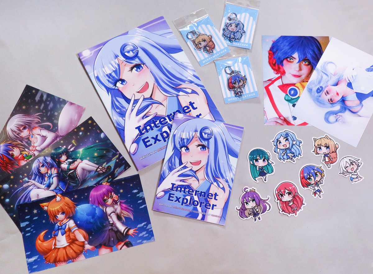 We're doing a giveaway!!

Winners get:
Internet Explorer - Season 1 Comic
Explorer, Firefox & Chrome Keychains
7 Stickers, 3 Art Prints, 2 Cosplay Prints

To enter: Retweet & Like
Follow @Merryweatherey & @moemoefever 

5 winners will get announced at the end of February! 
