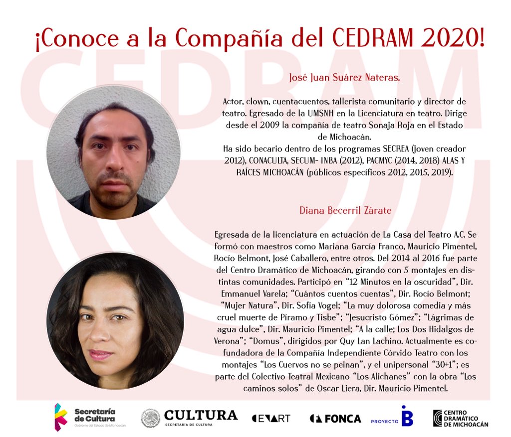 elcedram's tweet photo. ¡Conoce a la Compañía #CEDRAM2020! #ProyectoBi #SomosCultura #Michoacan https://t.co/XmQd7Eq2VB