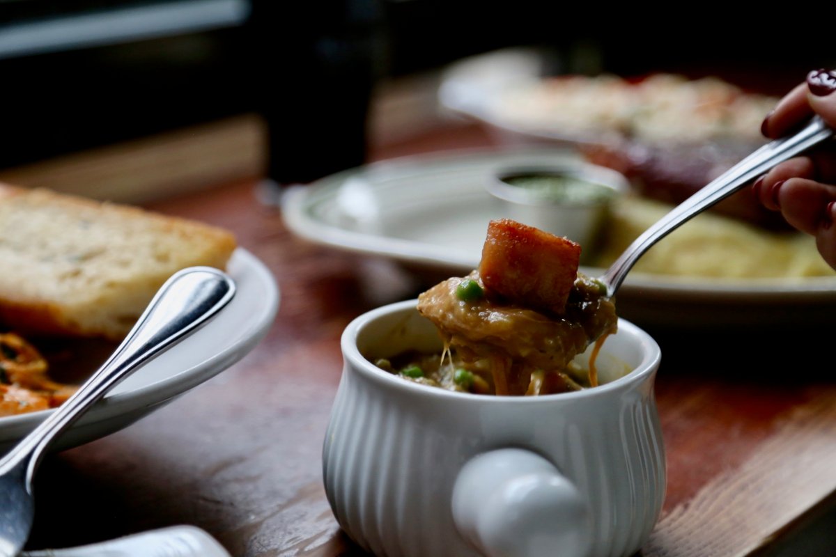 weareflyingpig's tweet photo. Snow Days = Split Pea Soup days. Made with smoked ham hock, chick, split and sweet peas! https://t.co/n2XV2Ztnt5