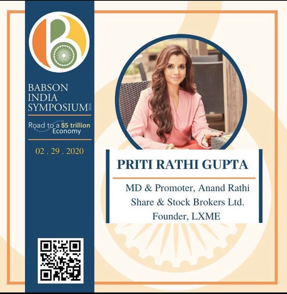 Awarded as the "Women Leader of the year" by NDTV in 2011, <a href="/PritiRathiGupta/">Priti Rathi Gupta</a> has redefined the role women play in family businesses by leading Anand Rathi Financial Services Ltd. to its position among the top 5 financial services companies in India. 
#BIS2020 #babson