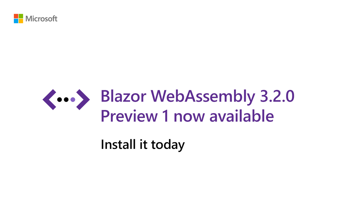 We recently released a new preview update for #Blazor WebAssembly with a bunch of great new features and improvements. Get the details: https://msft.it/6013TZaVR