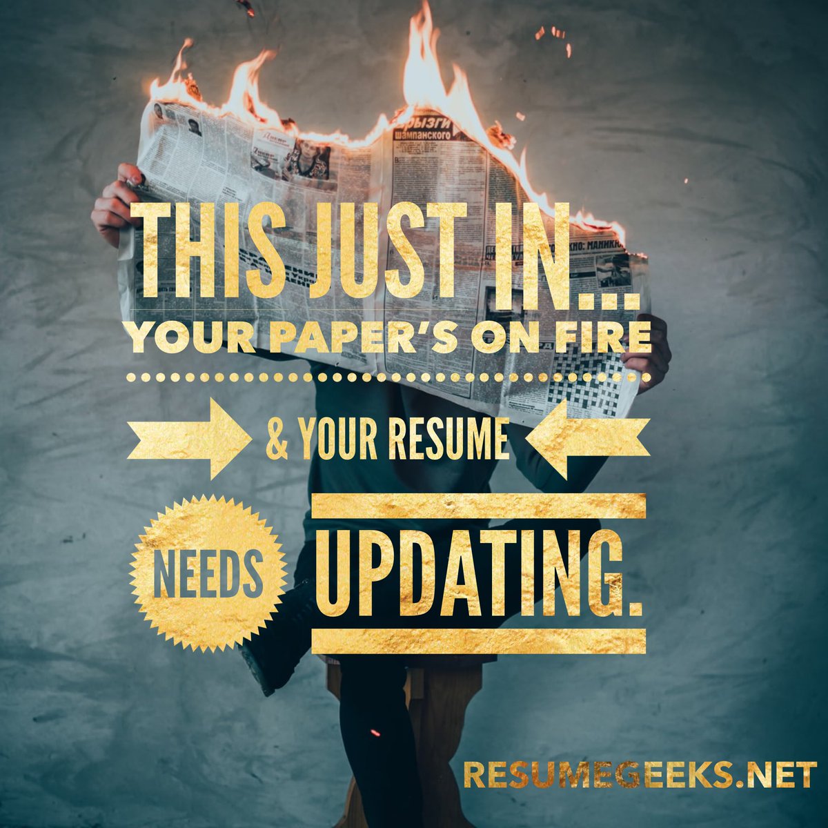 ResumeGeeks's tweet photo. Yep... Most people wait until there is a sense of urgency to update their resume but typically you should do so every 6 - 12 mos.This way you’ll be ready when opportunity knocks and you can focus on more important things like putting your newspaper fire out! #BeReady #ResumeGeeks https://t.co/o8iQWLxbpO