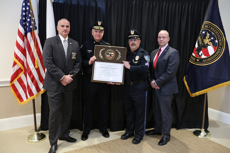 MassAccred's tweet photo. The Commission unanimously voted to award @FreetownPD Re-Accreditation today! Congratulations to Chief Abbott, Accreditation Manager Sgt Rose and the entire Department for their hard work and dedication #massaccred https://t.co/RC1Zp0hKRA
