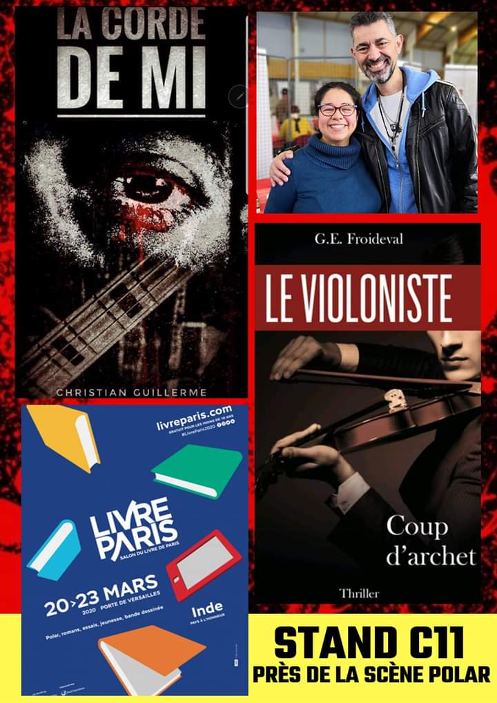Tadadadaaaa!!! Surprise surprise ! La #musique sera présente au #SalonDuLivre de Paris. Du #classique au #metal, en compagnie de @AuteurChristian et de moi-même. 
#livreparis
#livreparis2020
#sdl2020
#cordedemi
#litterature
#thrillermusical
#Thriller
#violoniste
