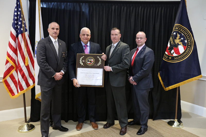 MassAccred's tweet photo. The Commission unanimously voted to award @NorthReadingPD Re-Accreditation today! Congratulations to Chief Murphy, Accreditation Manager Officer Carcia and the entire Department for their hard work and dedication #massaccred https://t.co/WMVHpXB4Sj