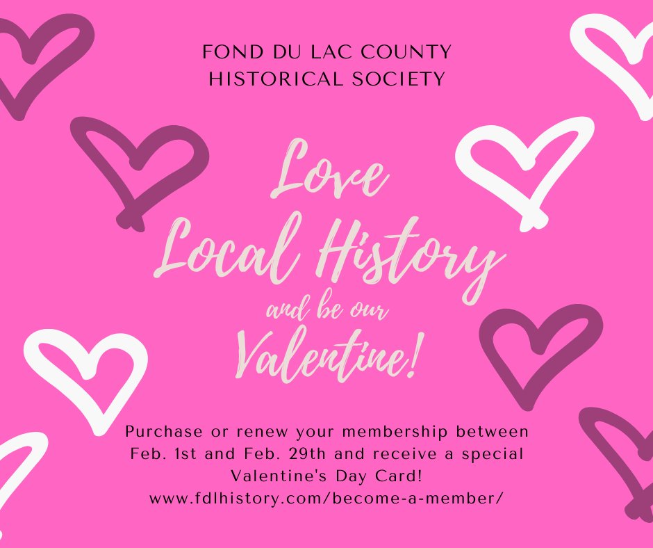 FdlHistory's tweet photo. Did you hear that we're looking for a Valentine this year? Become a member in Feburary and receive a special card from us! Join online at https://t.co/MGJ38xGKlp https://t.co/c4Eu5FLdow
