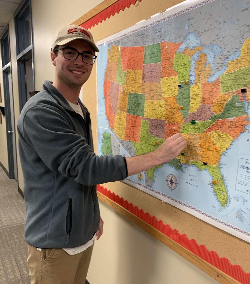 OleMissSAS's tweet photo. Congratulations to Joseph Kuchta, of Houston, TX, for being admitted into the Ole Miss Master of Science in Exercise Science program. We are excited to see what this #UMChangeMaker continues to do here at Ole Miss. Hotty Toddy, Joseph! #UMAppliedSciences https://t.co/U8RKSRkRBb