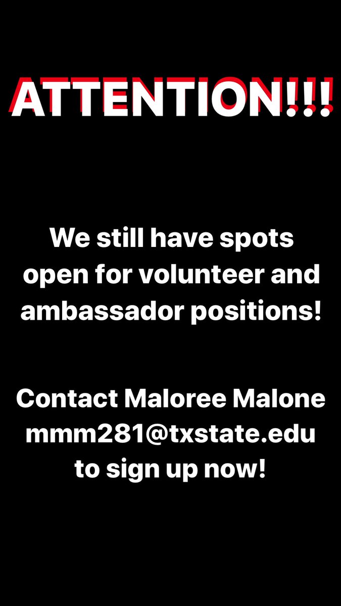 txstfm's tweet photo. Contact us today to sign up for a volunteer or ambassador position! This is your chance to work closely with a company and gain valuable professional relationships. https://t.co/uLJlcTzBQ4