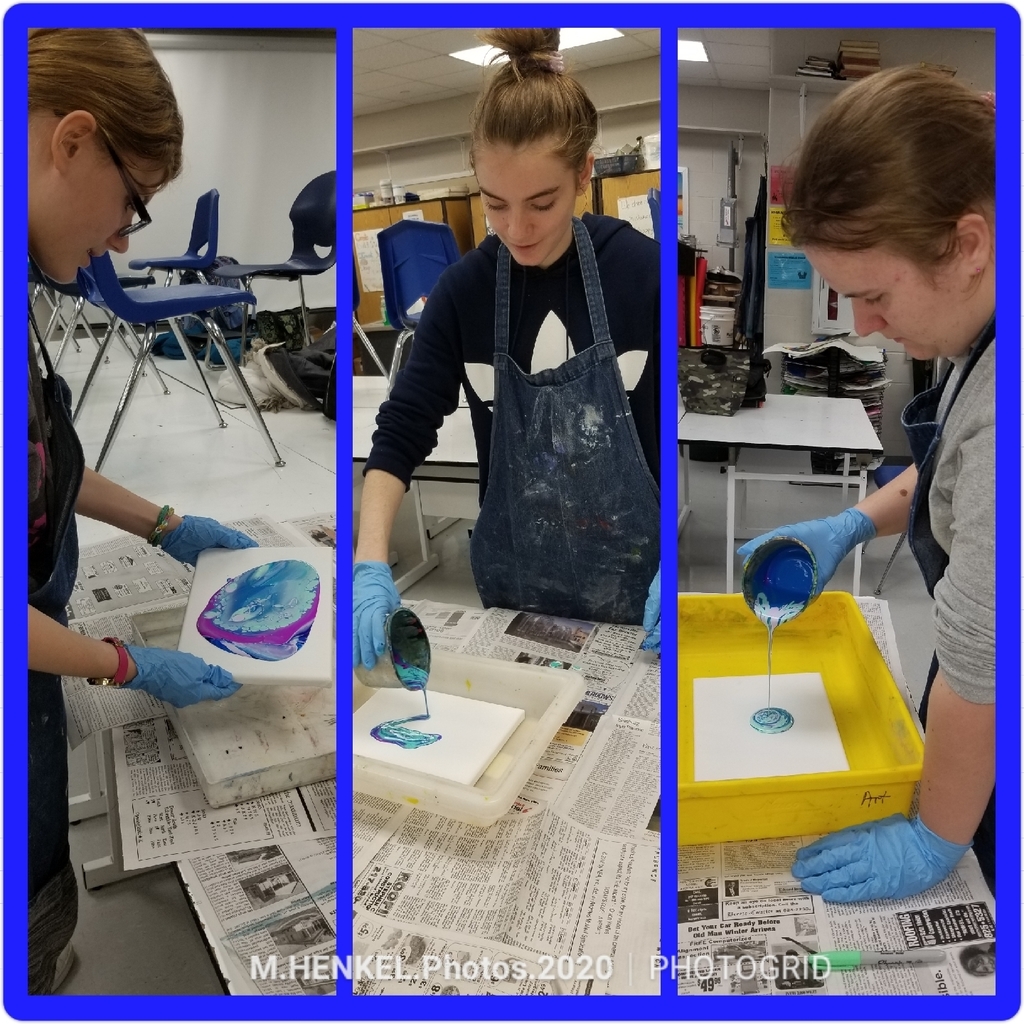 PanaCUSD8's tweet image. PHS Art Club meets on Tuesdays &amp;amp; Thursdays after school.  Today we tried pour painting and it was a success!  Note:  make sure you have clean up supplies! Its messy but fun! #Creative #PHSArtClub #Paintingdifferently
