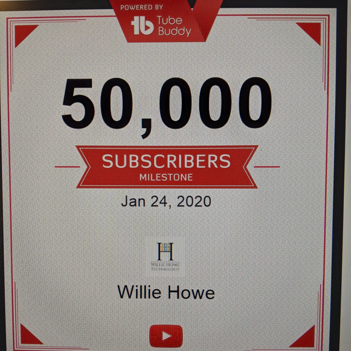 WillieHowe's tweet photo. You all are the best and make this possible!!  Give yourselves a round of applause. It's because all of you I keep doing this. Here's to the next 50k! #mysubscribersarethebest #roadto100k https://t.co/k4PhAB0JVv