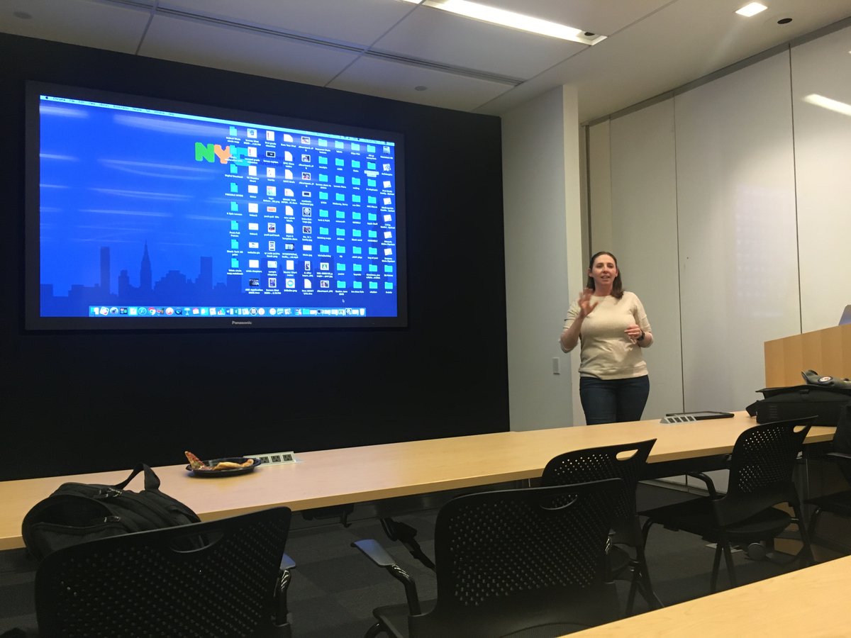 Ms. Kerry explaining the benefits of apple classroom at Apple office in Manhattan