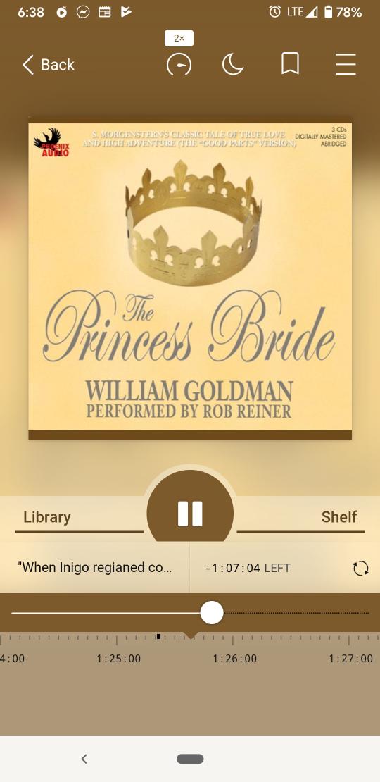 11. I really hate that Audible gets the unabridged version and public libraries get abridged. If abridged was what I wanted I'd have just watched the movie. Oh well whatever, the story is still delightful 4*/5*