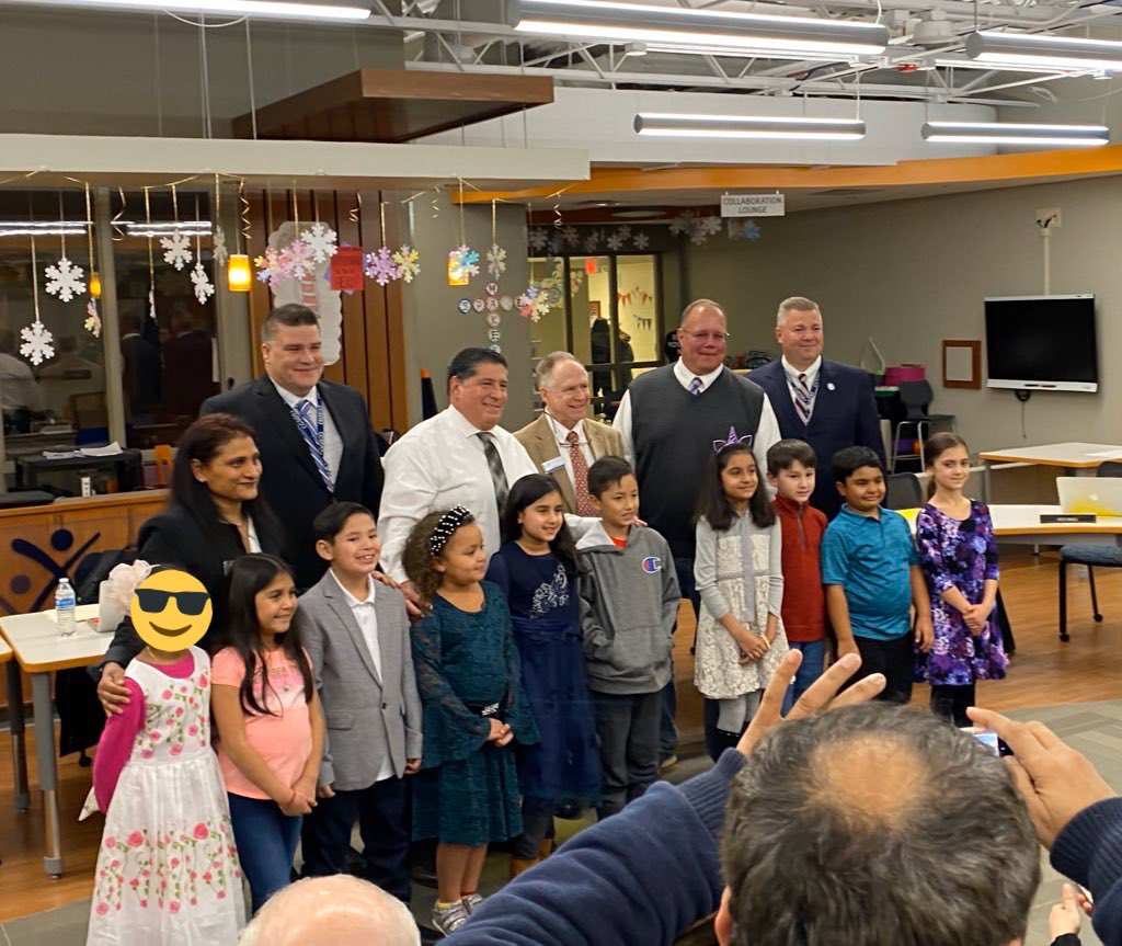 MrsFallucca's tweet photo. 2nd graders presented their projects about being the change at tonight’s board meeting! So proud of their hard work 🖤 #ECJJaguars #ccsd93 @missreedyreads https://t.co/SahpwvRlTb
