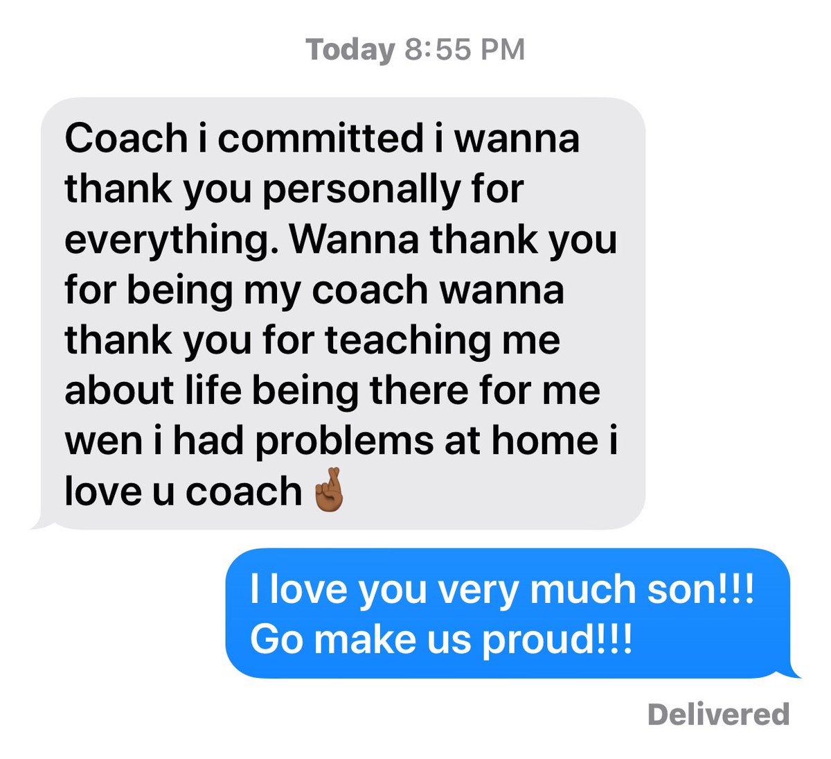 CoachZaneThomas's tweet image. Message from one of my football sons! Getting his school paid for and a foundation built for his future! Teachers, coaches, parents ..... never doubt or second guess your influence on your kids! You never know how you will impact them and their future!!! #TopperPride #MakingMen