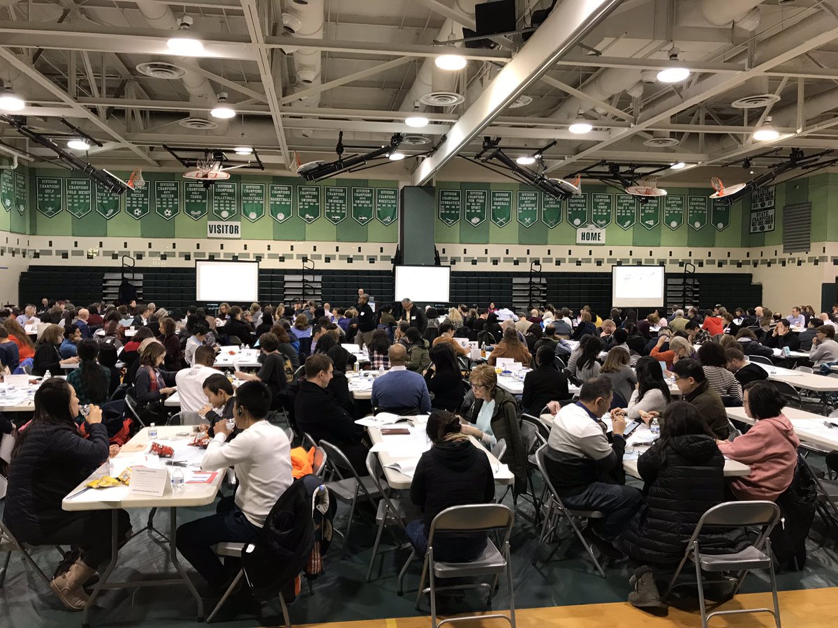 School Boundary Analysis meeting at #WalterJohnsonHS. Both Gym and Cafeteria are fully packed with many interest groups tonight. #SchoolBoundaryAnalysis