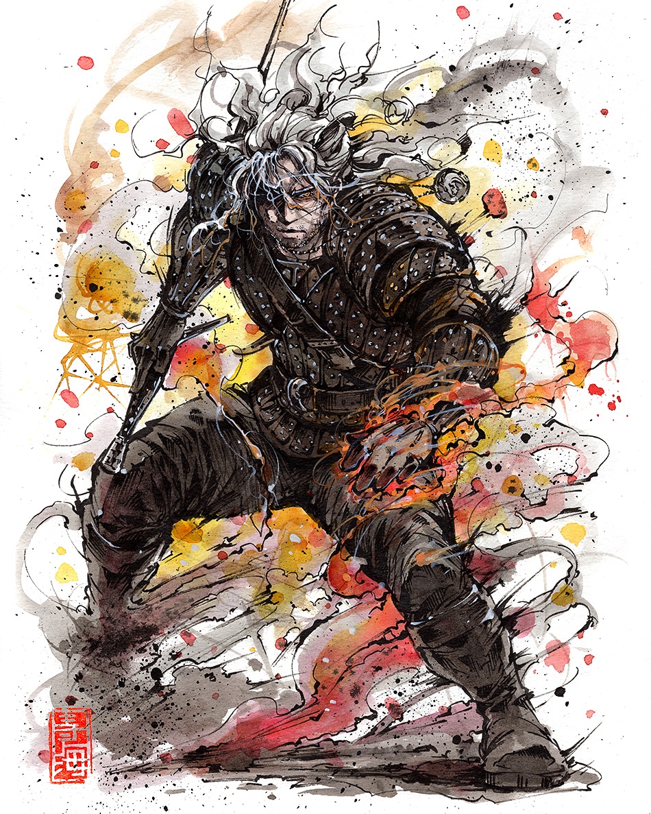 Ink and watercolor ^^
#Witcher #GeraltOfRivia