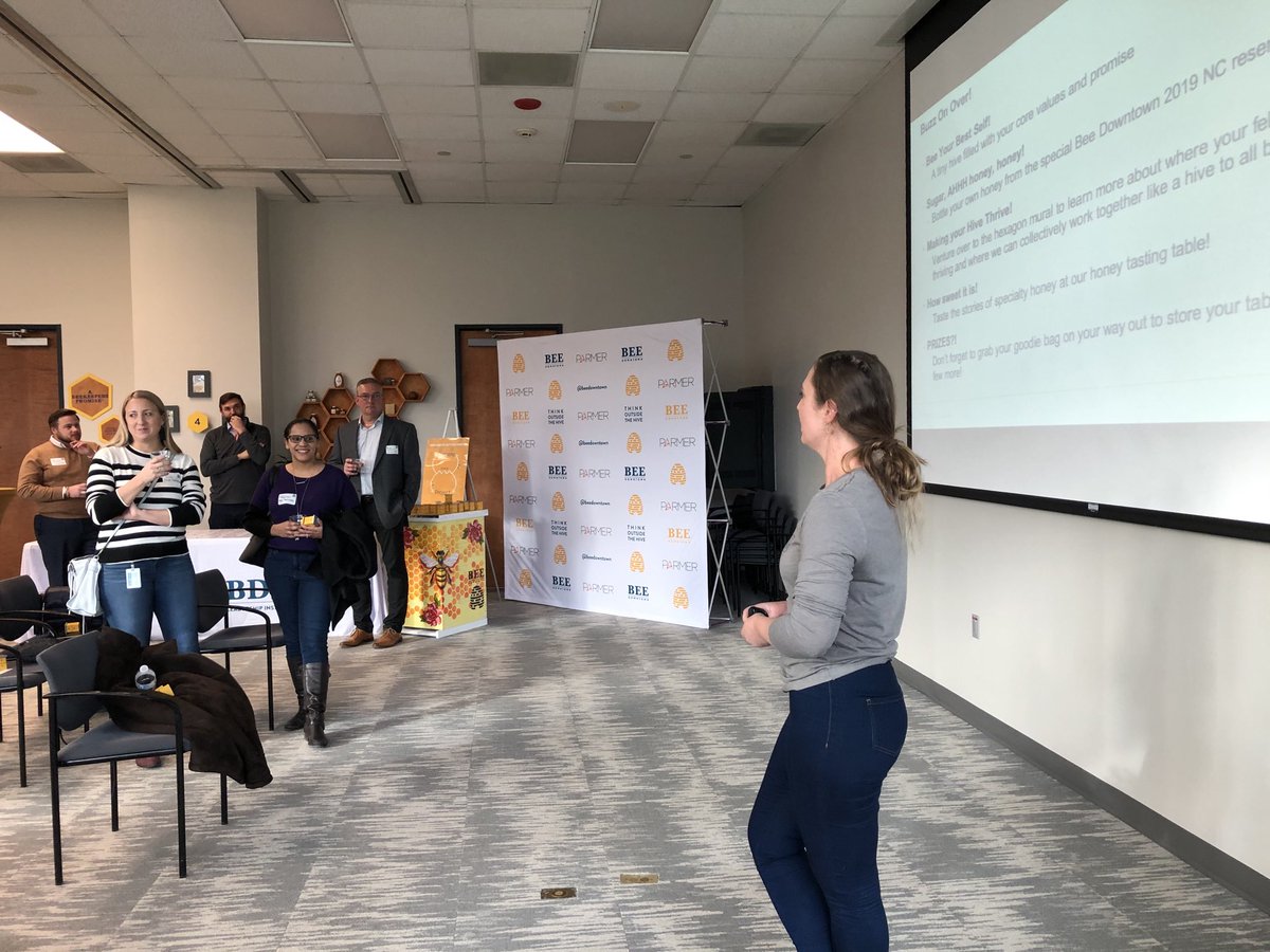 Engaging kickoff for ⁦<a href="/BeeDowntown/">Bee Downtown</a>⁩ leadership development program. Great job ⁦<a href="/Leigh_Kathryn/">Leigh-Kathryn Bonner</a>⁩