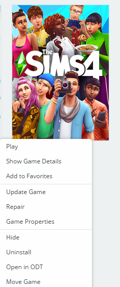 SimGuruNick on X: @fitzdillore22 It's an option from within Origin when  you right-click the game :)  / X