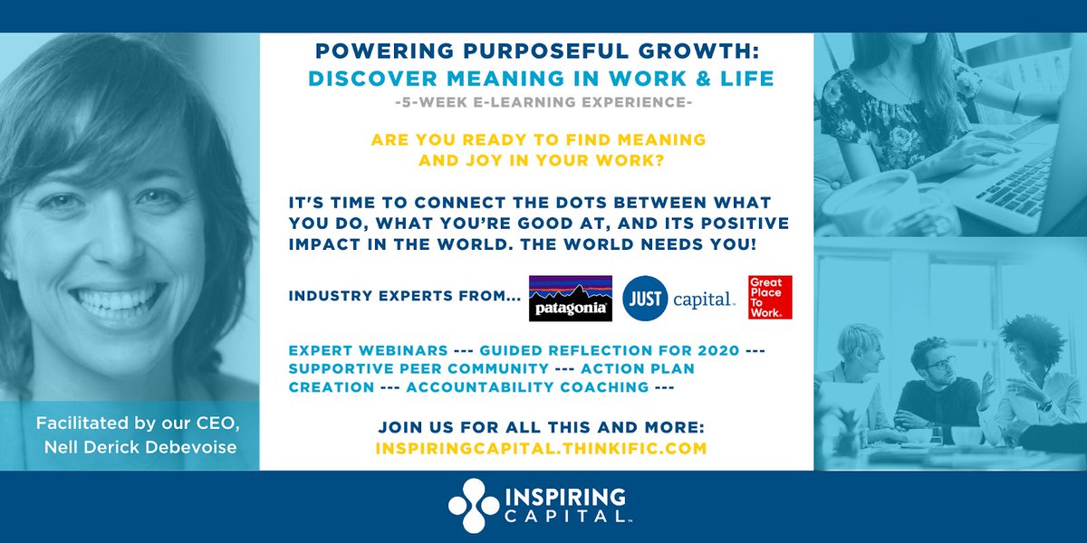 Looking for meaning in work and life this decade? If you’re trying to become a better, more efficient, healthier, and happier person, then you should be.
Join our friends at <a href="/InspiringCap/">Inspiring Capital</a> and enroll in their exclusive 5 week eLearning course! 
inspiringcapital.thinkific.com/courses/poweri…
#IC2020