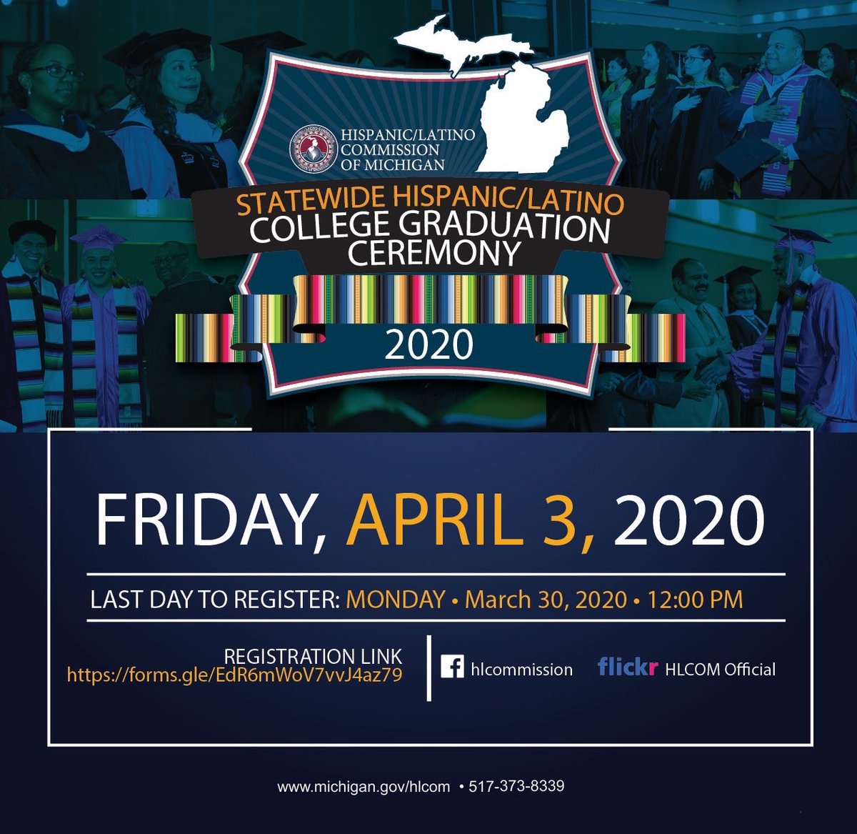 FerrisCLS's tweet photo. Don't forget to register for the Hispanic/Latino Statewide Graduation! Register with the following link:
https://t.co/OJ0Qn1Qtm2 https://t.co/UXCHzcgegq