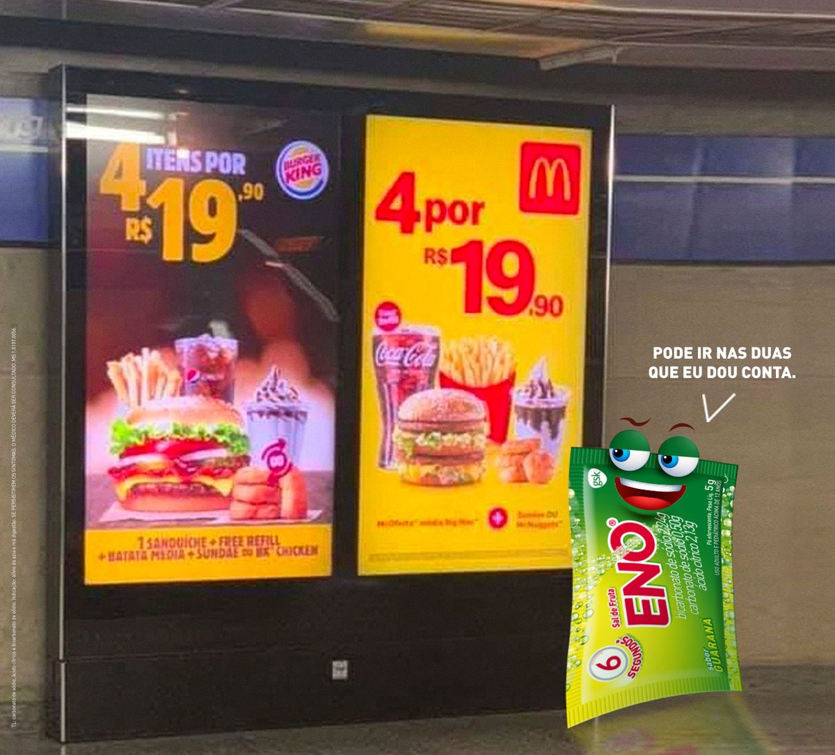 ENO_Brasil's tweet photo. ALÔ, @McDonalds_BR e @BurgerKingBR, só tem um jeito de resolver essa briga: eu. https://t.co/XcvQpB0N0G