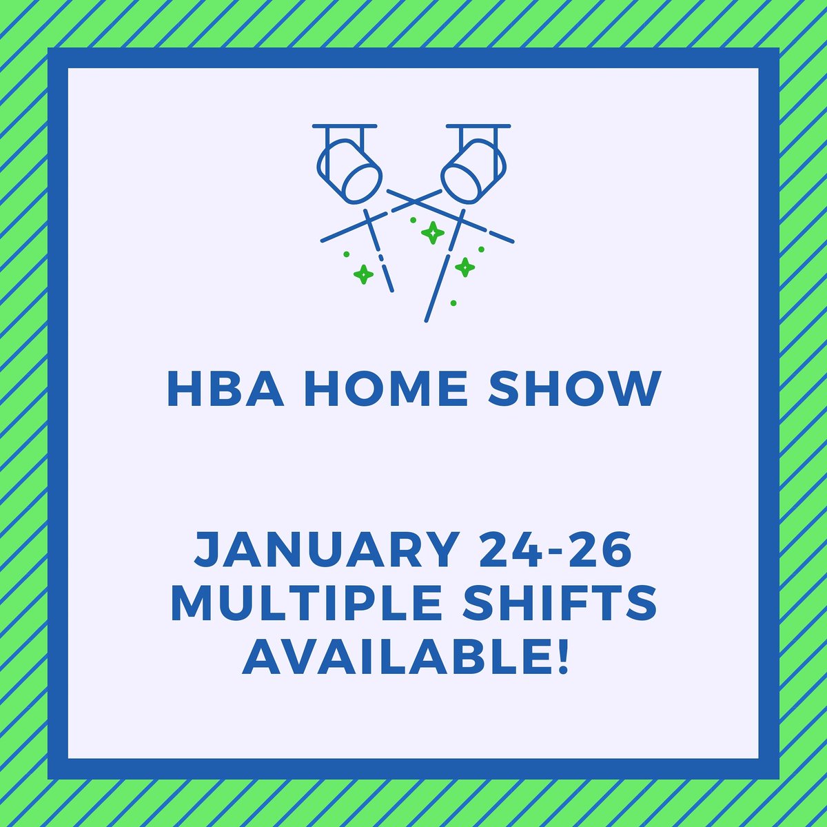 This weekend will be the HBA Home Show! This is a great volunteering opportunity where you coat check guests at this event! There will be multiple shifts throughout those days and is flexible!  Use the link in bio to sign up or get more information.