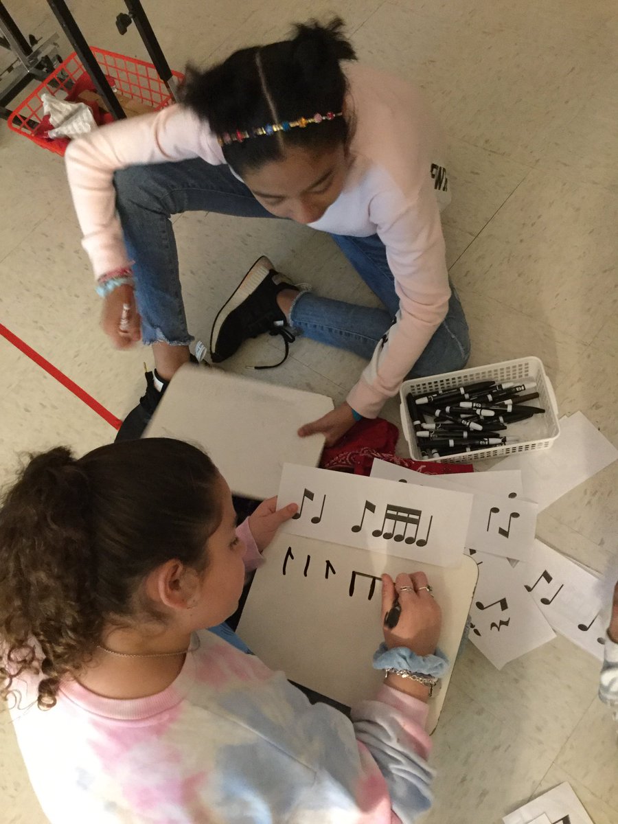 NWCrossingMusic's tweet photo. @AcapSensei ‘s class had fun AND practiced their music literacy at centers yesterday! Our new center, BANG, was a hit! @NISD_NWC @NISD_FineArts https://t.co/mFF5oiSqo0