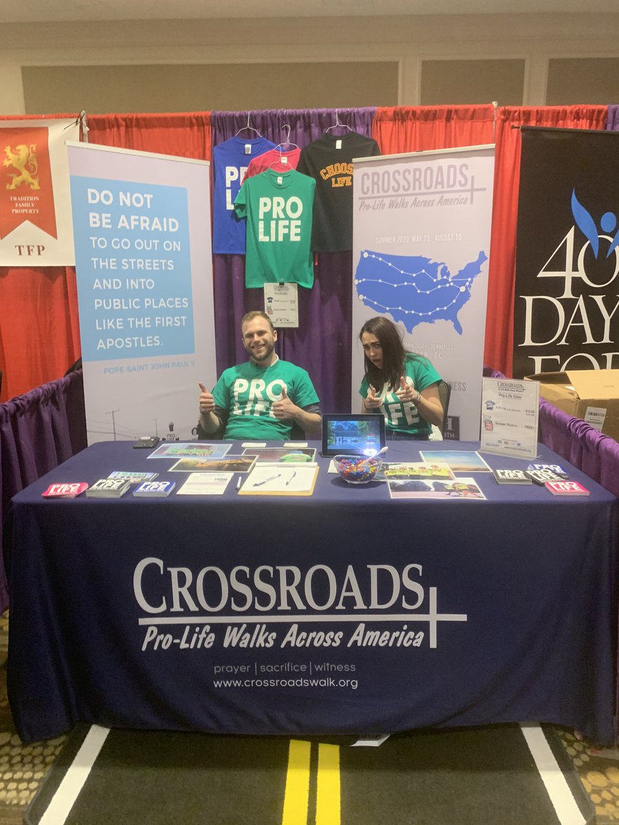 CrossroadsWalk's tweet photo. At the March for Life Expo? Come say hi! #prolife #crossroadsprolife https://t.co/w3SKF3ZFXK
