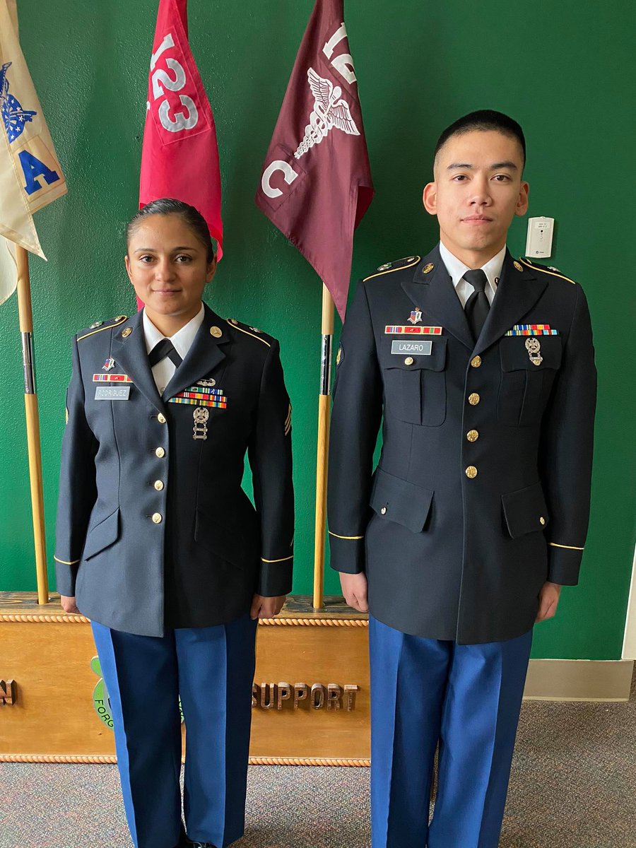 USArmy's tweet photo. LEAD, INSPIRE &amp; TRAIN!

Congratulations to Sgt. Julisa Rodriguez and Spc. Gian Franco Lazaro for being recognized as the 123rd Brigade Support Battalion, @3ABCT1AD #NCO and #Soldier of the Month!

Photo by @1stArmoredDiv https://t.co/gmWYeZ0U9T
