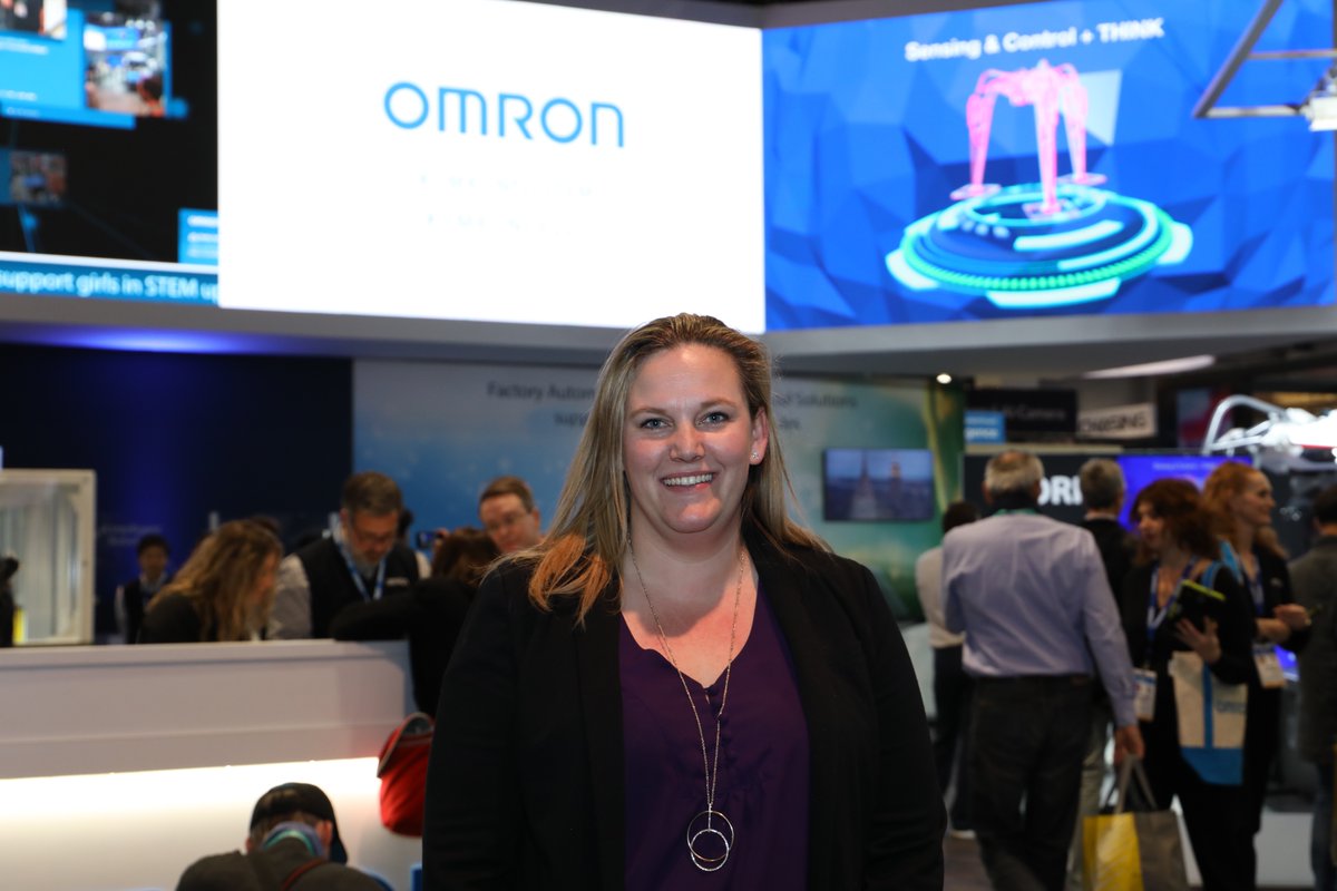 OmronAutomation's tweet photo. .@REC_Foundation joined us @ces to discuss OMRON’s support of the Girl Powered initiative at #CES2020 sharing, “It's great to have partnered w/ OMRON &amp; have them support one of our largest Diversity &amp; Inclusion programs” -Amelia Gulling, VP Development &amp; Marketing. #OMRONforSTEM https://t.co/NNHsQcLXB5