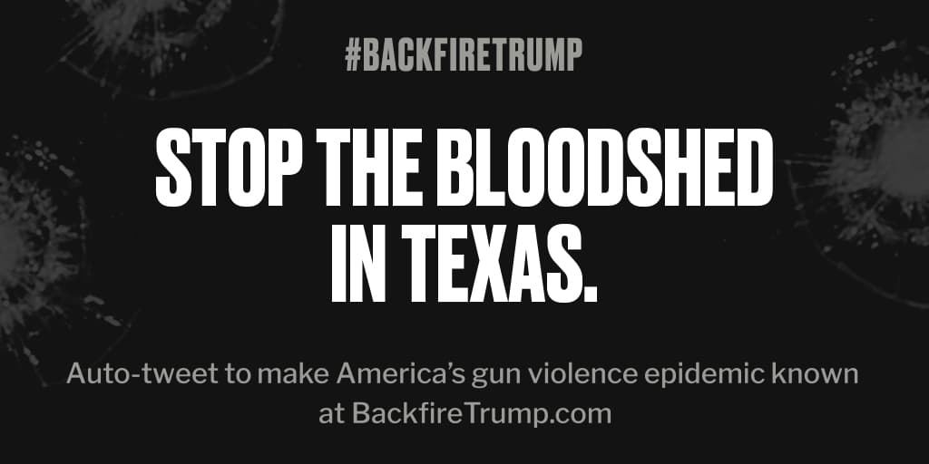 planicauda's tweet photo. Shooting in #Texas just took 2. #POTUS, please do something. #BackfireTrump https://t.co/Vphkdjc8Rw