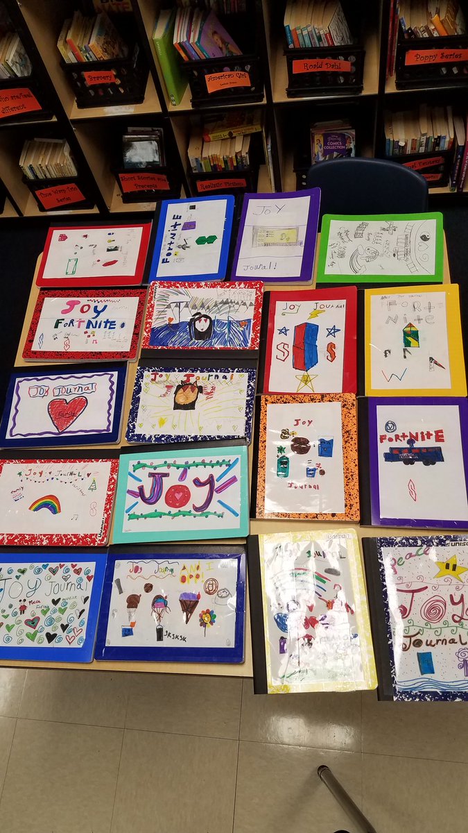 My students just finished making their Joy Journals!  Can't wait to start using them tomorrow!