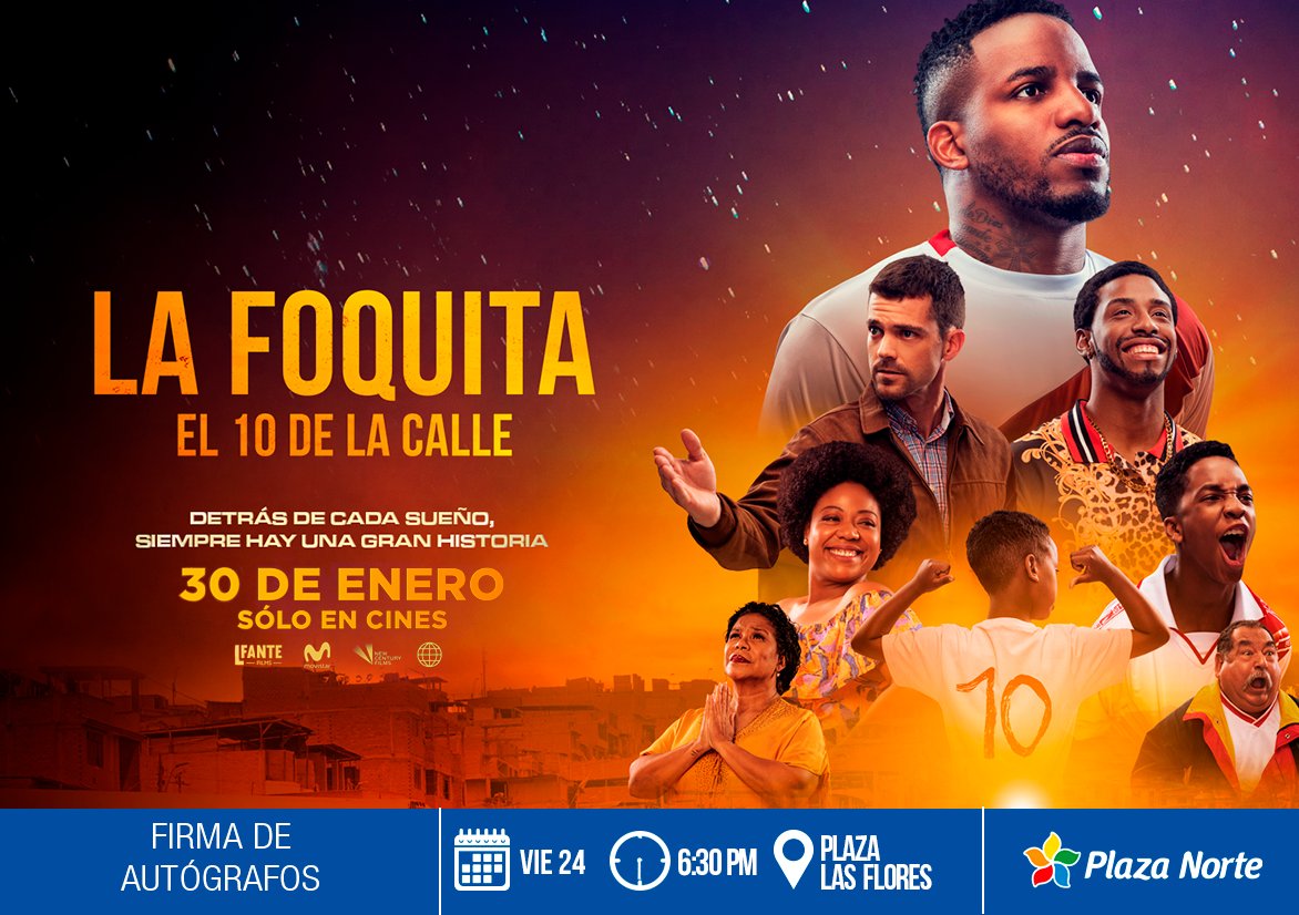 ¡Atención! 🎬 Los actores de la película #El10DeLaCalle nos visitan MAÑANA a partir de las 6:30 p.m en nuestra Plaza Las Flores para regalarnos una #FirmaDeAutógrafos.  🤗<a href="/JeffFarfanFans/">Jefferson Farfán Fans 🔥</a> <a href="/peru21noticias/">Perú21</a> <a href="/anaipadilla5/">Anaí Padilla Oficial</a> <a href="/juancarlosrdc/">Juan Carlos Rey de Castro</a>