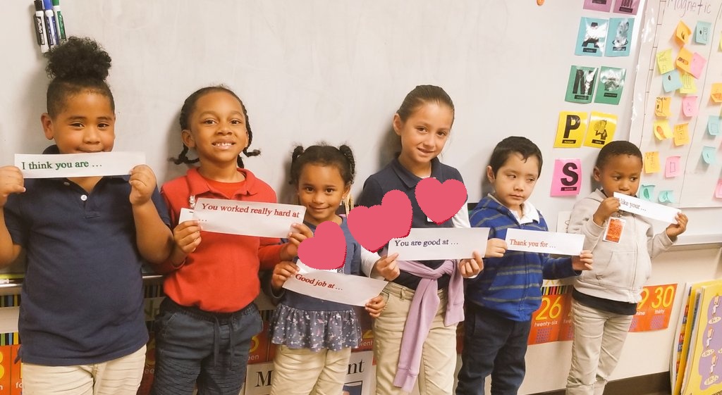 TseCougs's tweet photo. Practicing KINDNESS by giving compliments is always fun @MsKerr_kinder  @KennedyCougs !
#CharacterLessons #Kindness365 #KindnessBeginsWithMe https://t.co/fSQecb1zgN