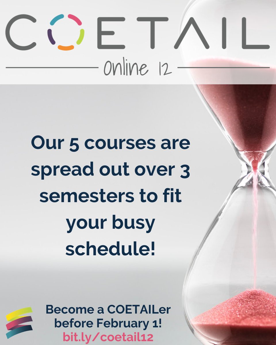 COETAIL's tweet photo. Only 8 days left to begin your #COETAIL journey in 2020!
Join us: https://t.co/DU13k4C22G
#GoISNS #iamisp #istafricalearns #isgdammam #jaguartale #ishcmcib #isspride #kicslearns #KISJ #kispride #KWBpride #lcsroar #LincolnCRlearns #lsnepal #loomischarter #LISlearning #isdwow https://t.co/T8YHQM27Ly