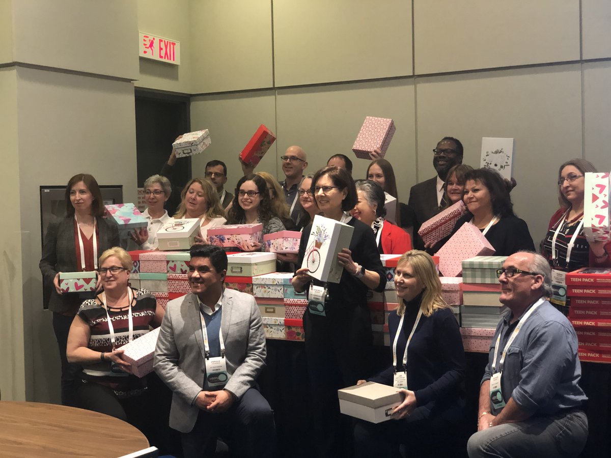 HRPA's tweet photo. What a wonderful way to end day 2 of the HRPA2020 Conference & Trade Show! Our attendees gathered to fill shoeboxes for women impacted by homelessness. Special thanks to #TheShoeboxProject and @stfelixcentre! #HRPA #HRPAAC https://t.co/wRbAMQv2wS