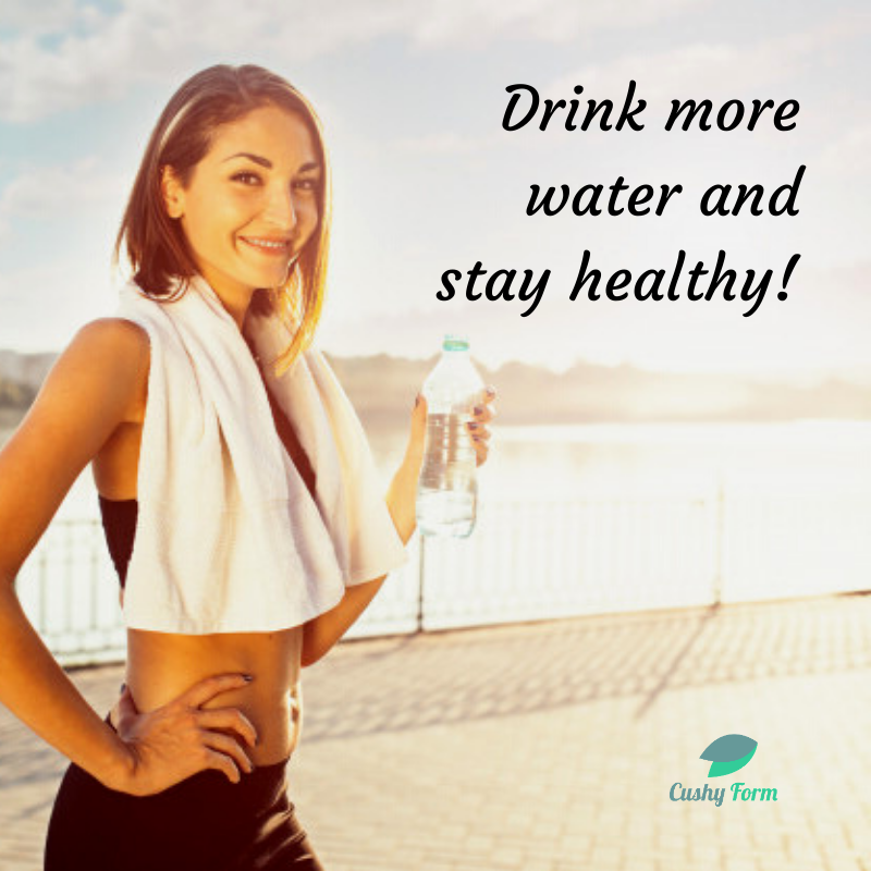 CushyForm's tweet photo. Drink plenty of water morning to night. And not just when you're hitting the gym or you're super thirsty. #stayhyrated #painrelief #foampillow https://t.co/lOp2egO32r