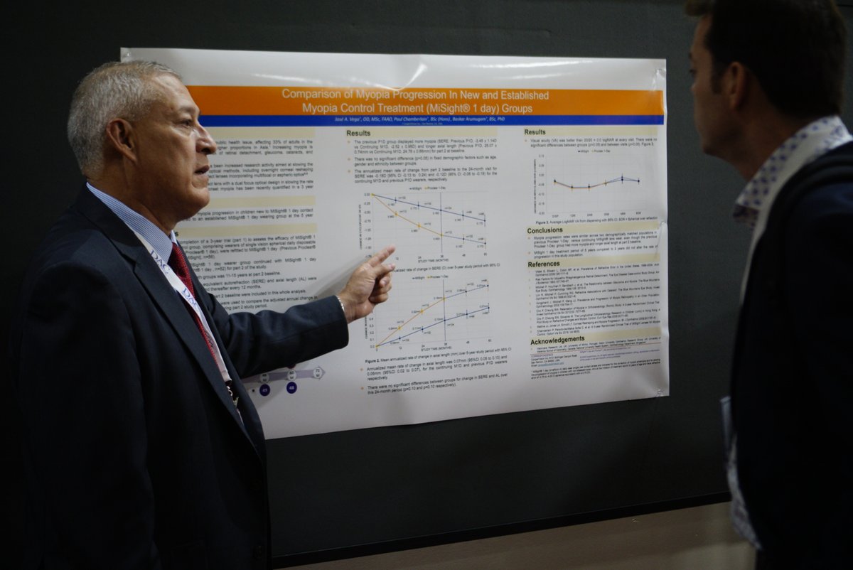 CooperVision's tweet photo. Jose Vega, OD, is sharing five-year #myopia data from our landmark #MiSight 1 day contact lens study at @GSLSconference. Stop by poster #125 to discuss the eye-opening outcomes! #GSLS2020 #PerfectVisioninSight #optometry https://t.co/lT2ByrL8x5 https://t.co/v6tq2ohx4X