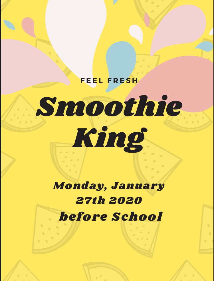 StucoIwa's tweet photo. Don’t forget to bring money for Chick-fil-a and Smoothing King !!  Tomorrow during lunch mods we will be collecting orders and money‼️ https://t.co/BALWZX0nI1