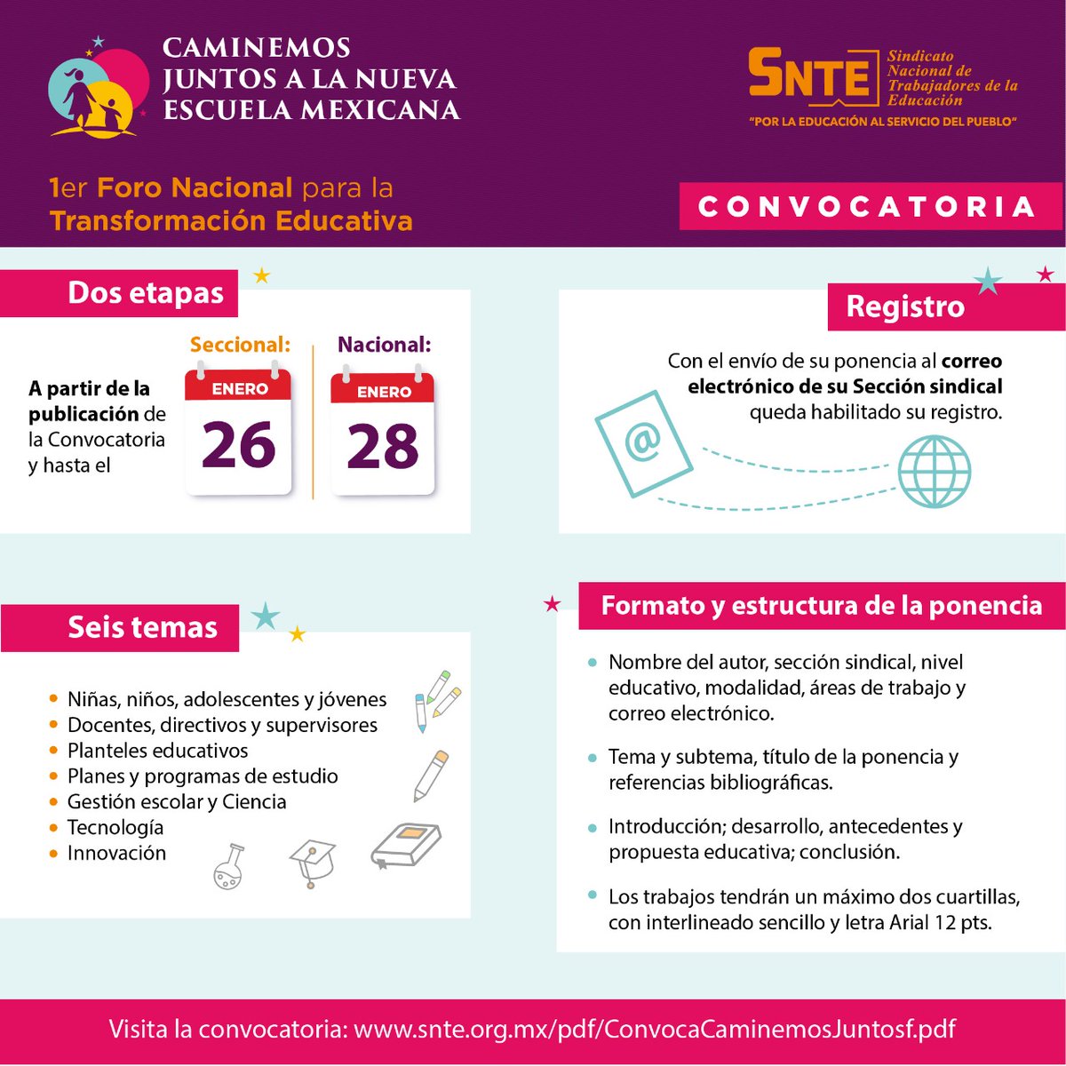 JFernandoMora35's tweet photo. #ForoSNTE 👥👤👥

🔴 #Entérate 🔴 #Regístrate 🔴 #Participa 👉Foro Nacional para la Transformación Educativa ✅  y caminemos juntos a la Nueva Escuela Mexicana 🍎📚 El tiempo se agota ⏳

#FelizJuevesATodos México #FelizJueves CDMX #Pisa #asot950p1 Ojalá #CoronaCapitalGDL Jalisco https://t.co/iWwZtLxsaZ