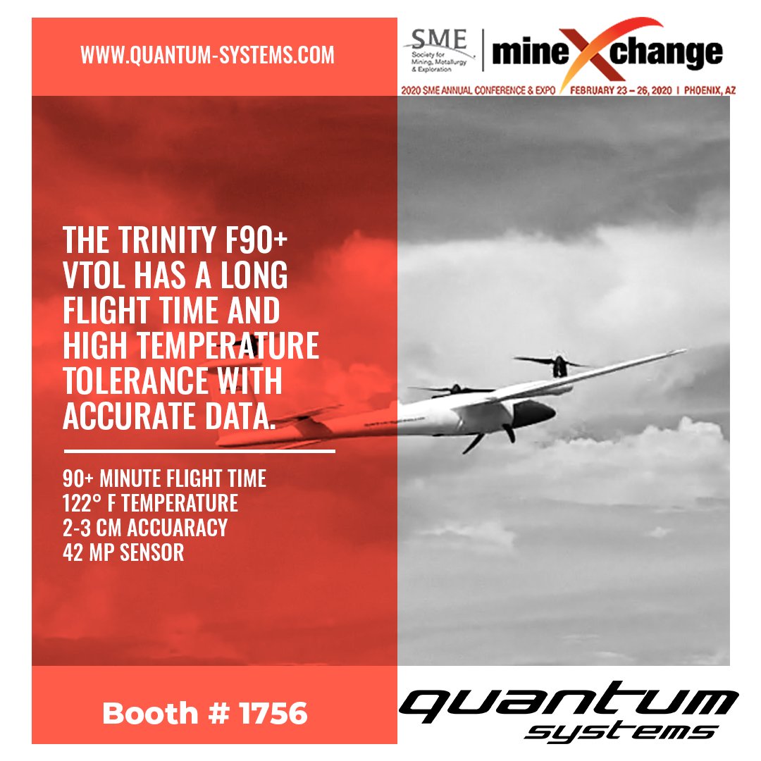 quantumdrones's tweet image. The SME Mine Exchange is just over a month away.  We hope to see you there and share how you can collect data over large areas. #MineXchange @smecommunity  #mappingdrones #dronesatwork #mining