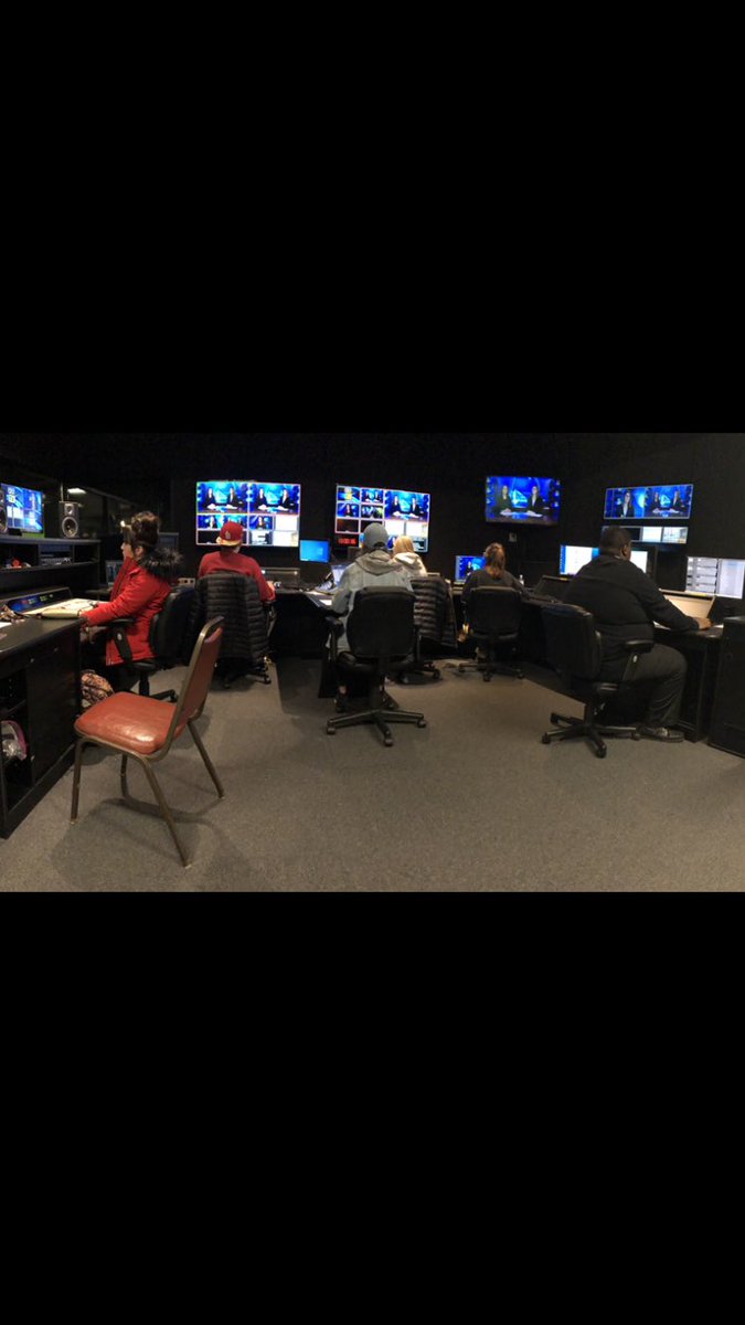 QUTVNews's tweet photo. Here is a behind the scenes look at yesterday’s news broadcast! QUTV is a student lead broadcast, where students create their own content and assist in the control room. #qutv #qumedia https://t.co/NBZq1MPC9G
