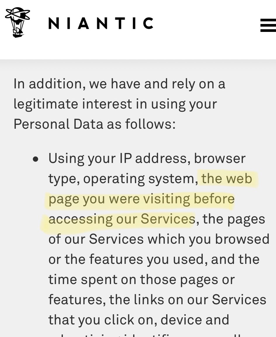 ✨✨✨𝕂𝕖𝕥𝕔𝕙𝕦𝕞 𝕊𝕙𝕚𝕟𝕪✨✨✨ on Twitter: "🕵️‍♂️ Re: RW shadow bans💡 👀  Niantic's “Privacy Policy” states they can record which webpage you visited  just before logging into Pokémon Go, such as online maps aaaand🥁🥁🥁......