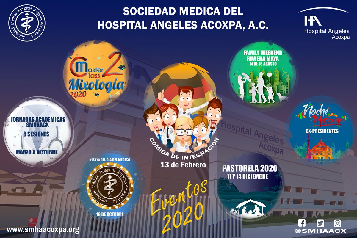 SMHAACX's tweet photo. A todos nuestros miembros iniciamos este 2020 con gran entusiasmo y con una serie de actividades tanto académicas como sociales pensadas por y para ustedes. esperamos seguir creciendo y que estas actividades cumplan sus expectativas.

Recuerda "La Sociedad la haces tu" https://t.co/TD5wgm4AaB
