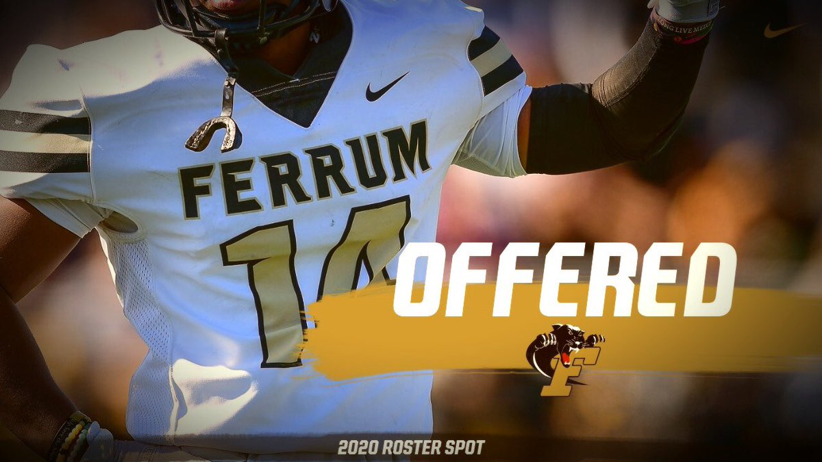 SamSturm43's tweet photo. Thankful to @FerrumFootball for giving me my third official offer! Go Panthers! @HerndonFtbl @LVHSFootball https://t.co/fUlHAlbmbK