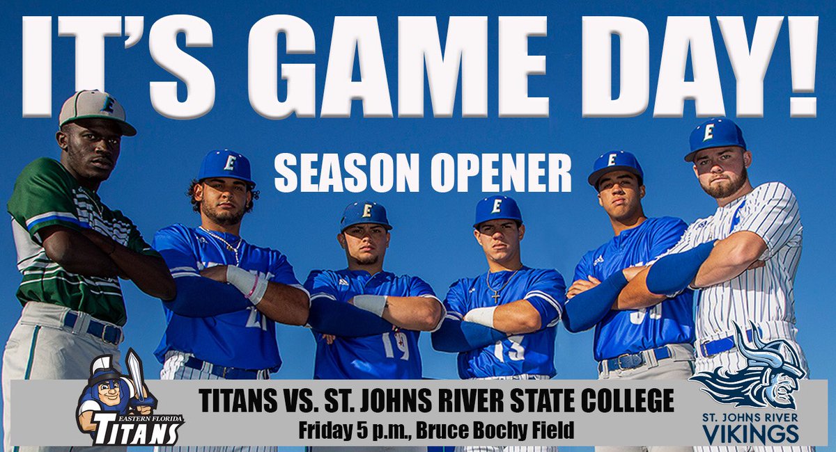 EFSCTitans's tweet photo. The baseball team will open the regular season Friday at 5 pm at Bruce Bochy Field!!! Admission is free so come out and see this year’s team https://t.co/NUK7mBDRVS