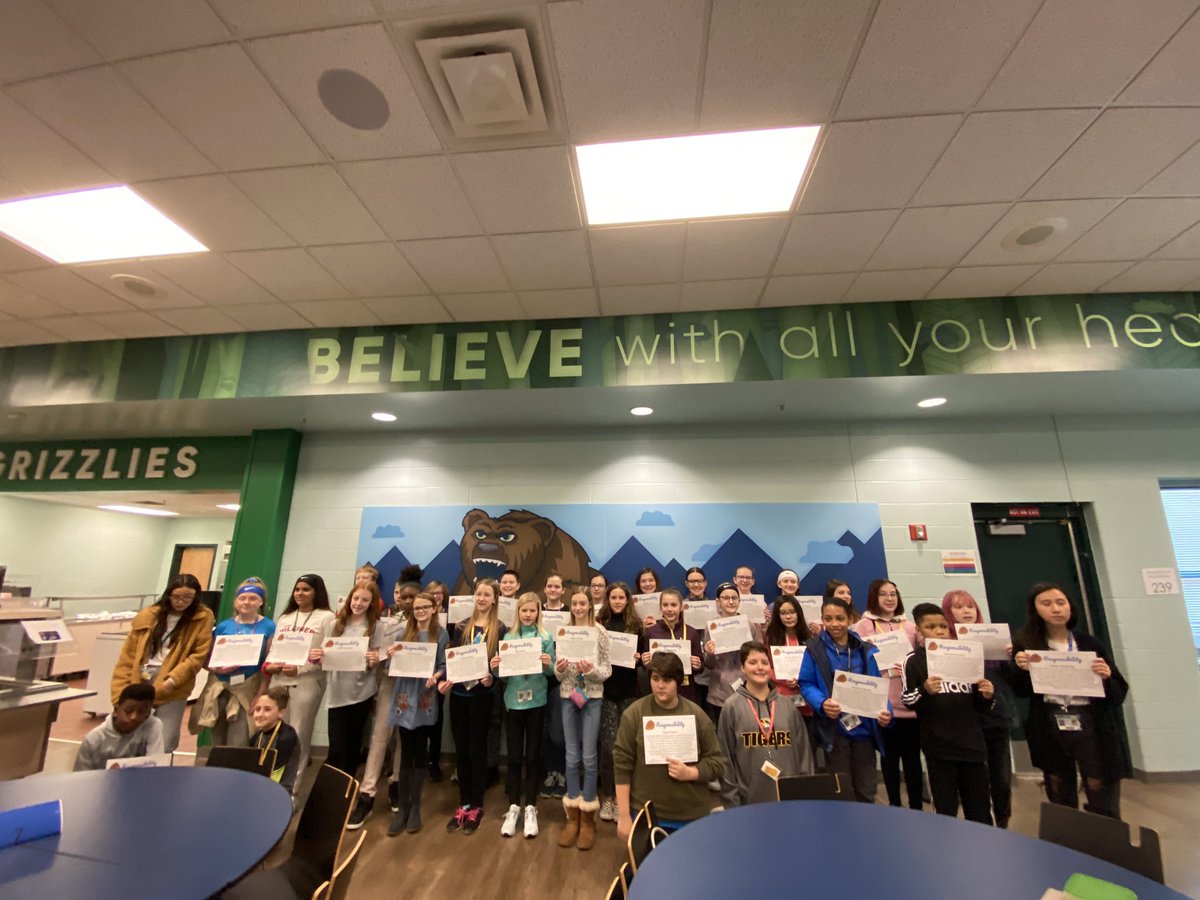 Celebrating our character trait of the month winners! These students exemplified responsibility! #StrongerTogether #charactercounts