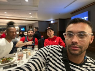 This photo came out a tad blurry. But shout out to one of the greatest teams I been apart of. I experienced something amazing last night. Thanks to everyone, especially @RSM_Ty <a href="/scubasteve2324/">Steve</a> and great job <a href="/ATT_JorgeC/">Jorge Carranza</a> at winning those court side tix!